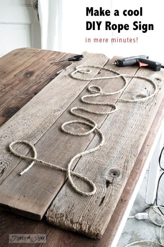 Make a cool DIY Rope Sign