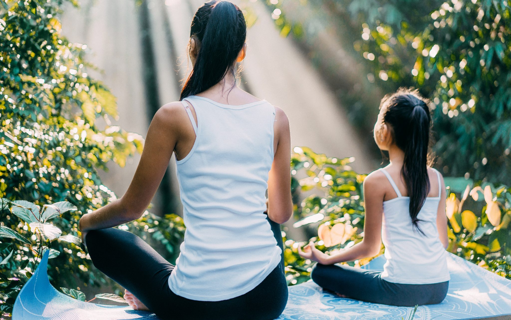 meditation with child